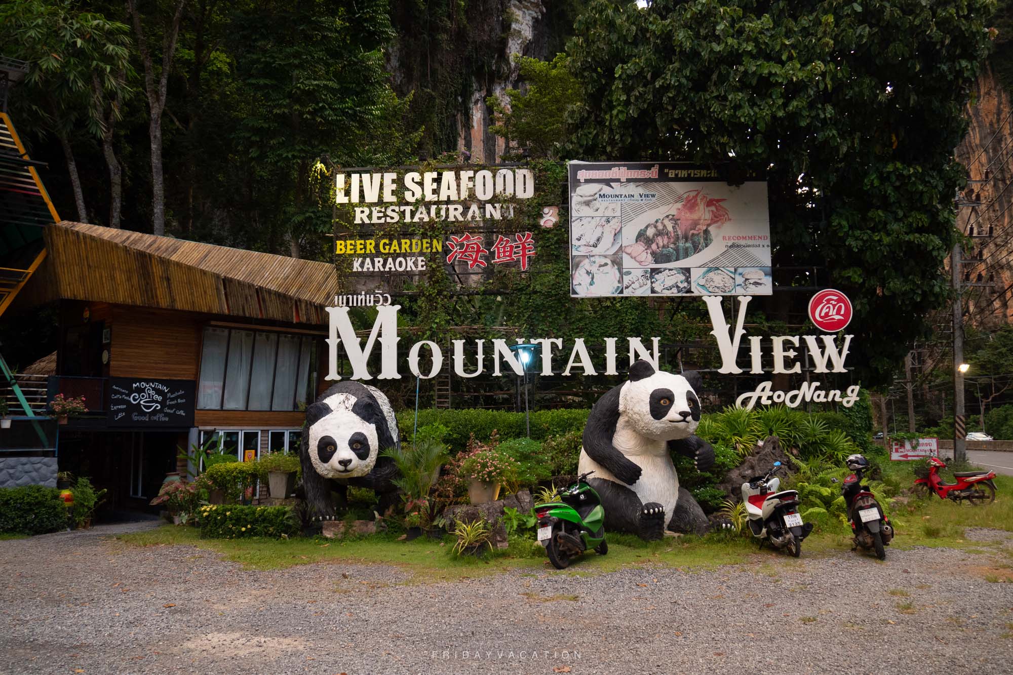 Mountain View Restaurant Ao Nang, Krabi คาเฟ่และร้านอาหาร กลางหุบเขา กระบี่ ถ่ายรูปฟินๆ กินซีฟู้ดสดๆ